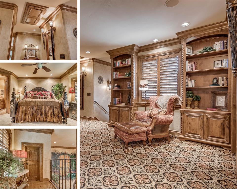 Tessa Hood Realtor – Built-in library and bedroom interior at 1705 Maple Dr, Blanchard Oklahoma