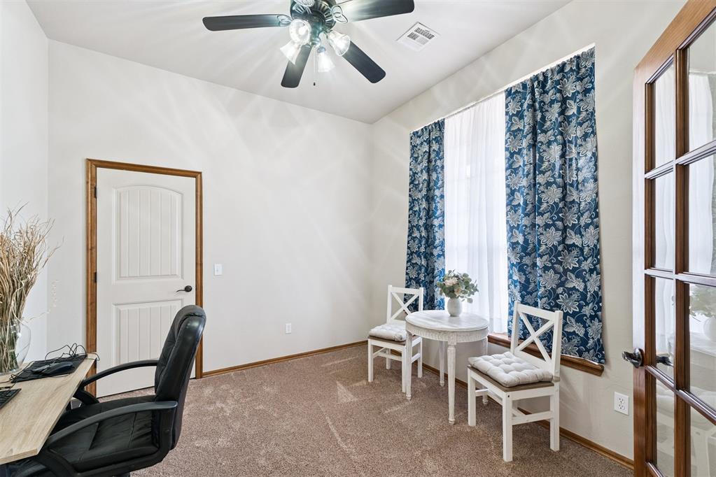 Tessa Hood Realtor – Flex room used as office with French doors at 1928 SW 9th St, Newcastle Oklahoma